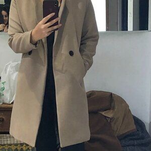 Nabi Shop Light Camel Brown Longline Coat Women’s Small